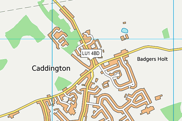 LU1 4BD map - OS VectorMap District (Ordnance Survey)