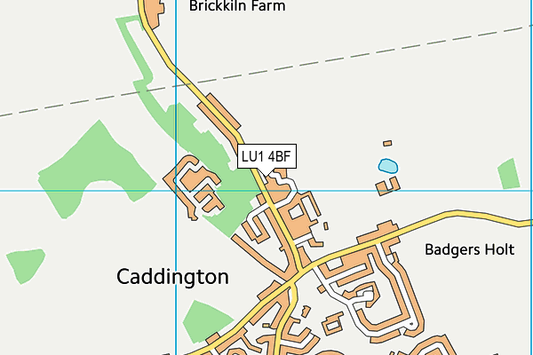 LU1 4BF map - OS VectorMap District (Ordnance Survey)