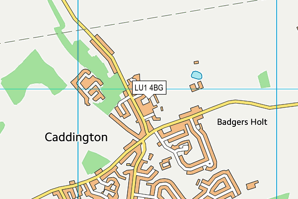 LU1 4BG map - OS VectorMap District (Ordnance Survey)