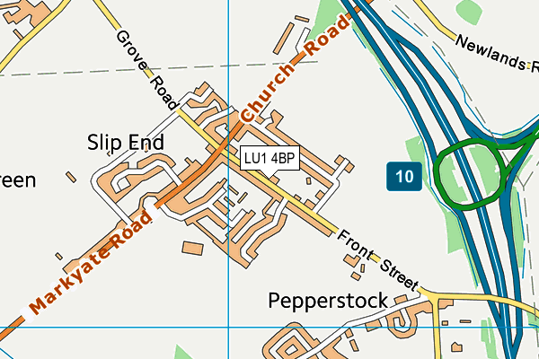 LU1 4BP map - OS VectorMap District (Ordnance Survey)