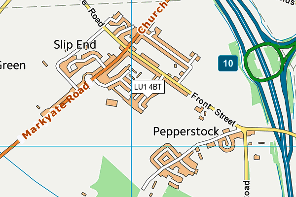 LU1 4BT map - OS VectorMap District (Ordnance Survey)