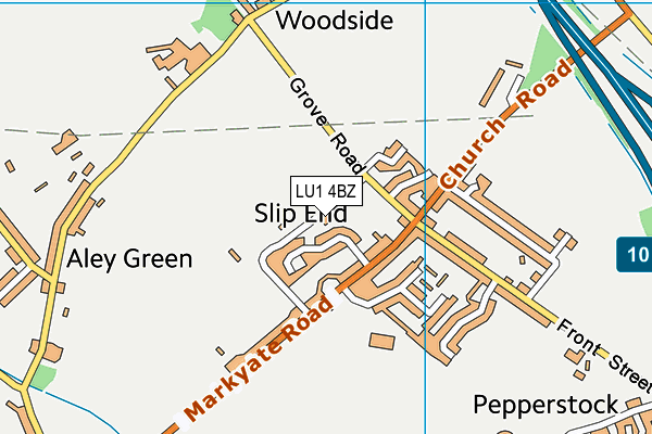 LU1 4BZ map - OS VectorMap District (Ordnance Survey)
