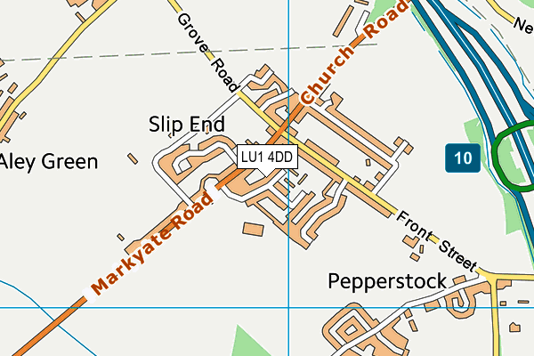 Slip End Village School map (LU1 4DD) - OS VectorMap District (Ordnance Survey)