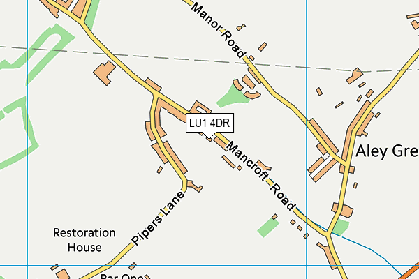 LU1 4DR map - OS VectorMap District (Ordnance Survey)
