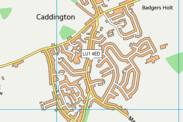 LU1 4ED map - OS VectorMap District (Ordnance Survey)