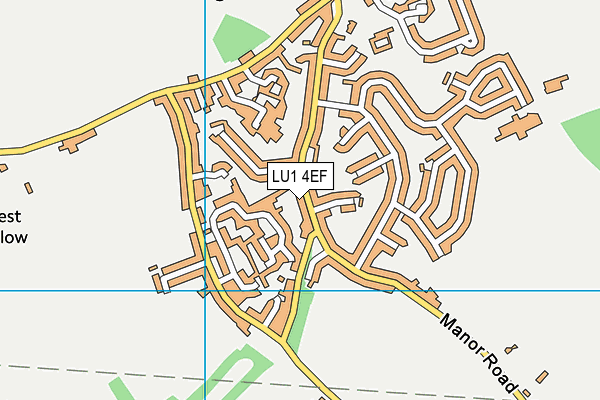 LU1 4EF map - OS VectorMap District (Ordnance Survey)