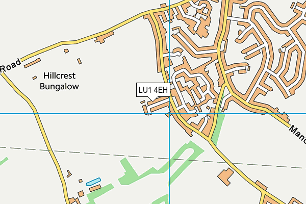 LU1 4EH map - OS VectorMap District (Ordnance Survey)