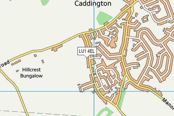 LU1 4EL map - OS VectorMap District (Ordnance Survey)