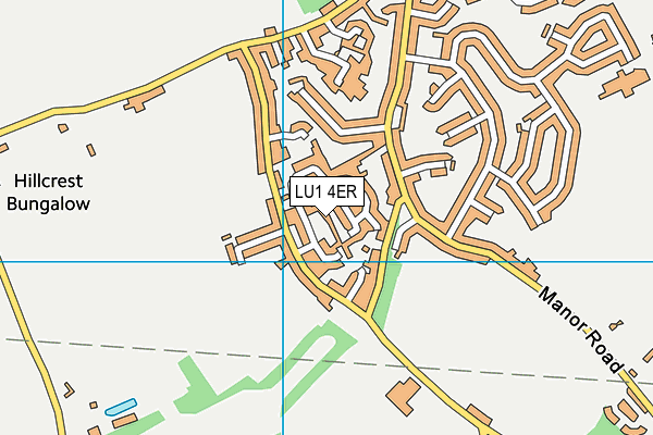 LU1 4ER map - OS VectorMap District (Ordnance Survey)