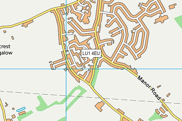 LU1 4EU map - OS VectorMap District (Ordnance Survey)