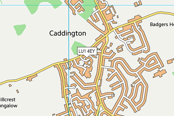 LU1 4EY map - OS VectorMap District (Ordnance Survey)