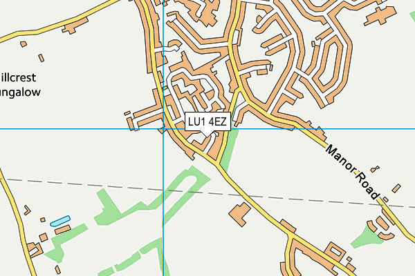 LU1 4EZ map - OS VectorMap District (Ordnance Survey)