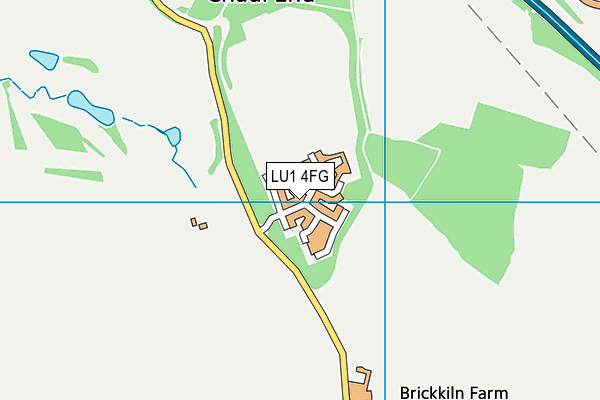 LU1 4FG map - OS VectorMap District (Ordnance Survey)
