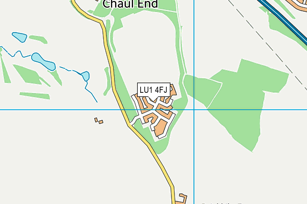 LU1 4FJ map - OS VectorMap District (Ordnance Survey)