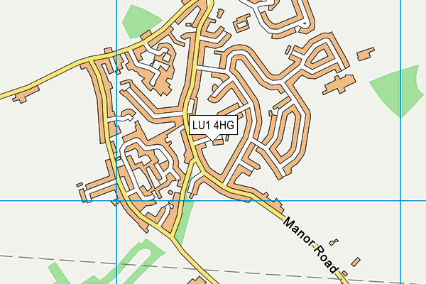 LU1 4HG map - OS VectorMap District (Ordnance Survey)