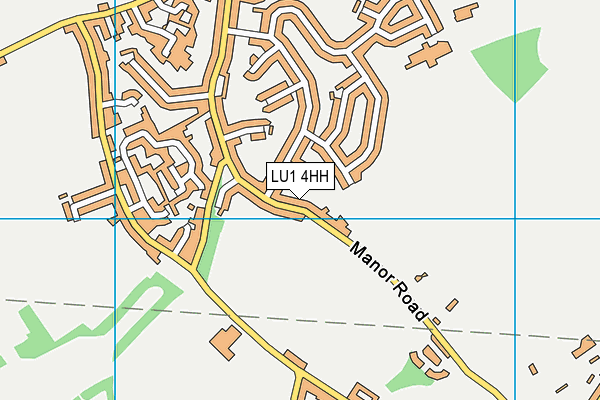 Caddington Sports & Social Club map (LU1 4HH) - OS VectorMap District (Ordnance Survey)