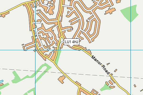 LU1 4HJ map - OS VectorMap District (Ordnance Survey)