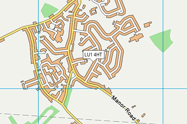 LU1 4HT map - OS VectorMap District (Ordnance Survey)