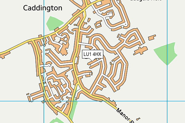 LU1 4HX map - OS VectorMap District (Ordnance Survey)