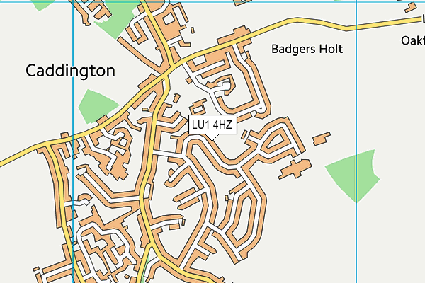 LU1 4HZ map - OS VectorMap District (Ordnance Survey)