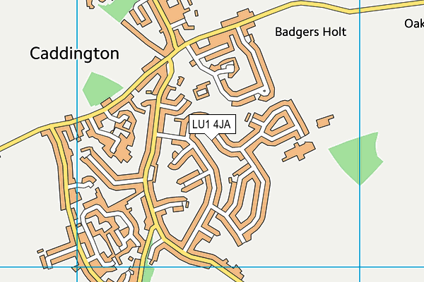 LU1 4JA map - OS VectorMap District (Ordnance Survey)