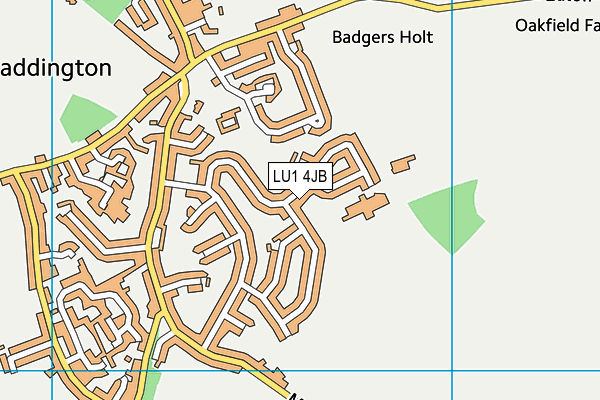 LU1 4JB map - OS VectorMap District (Ordnance Survey)