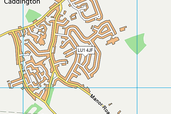 LU1 4JF map - OS VectorMap District (Ordnance Survey)