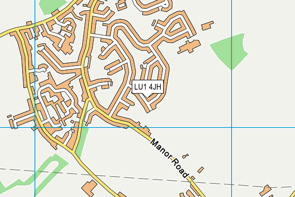 LU1 4JH map - OS VectorMap District (Ordnance Survey)