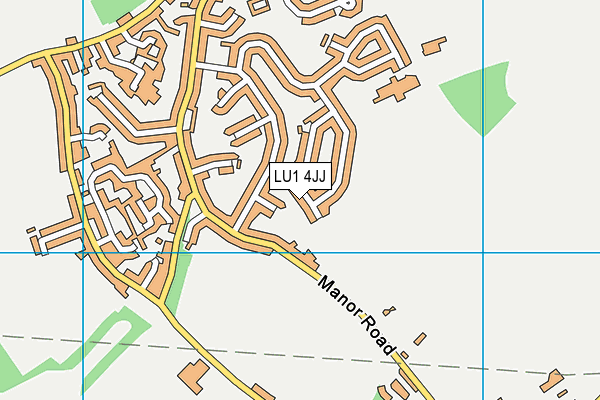 LU1 4JJ map - OS VectorMap District (Ordnance Survey)