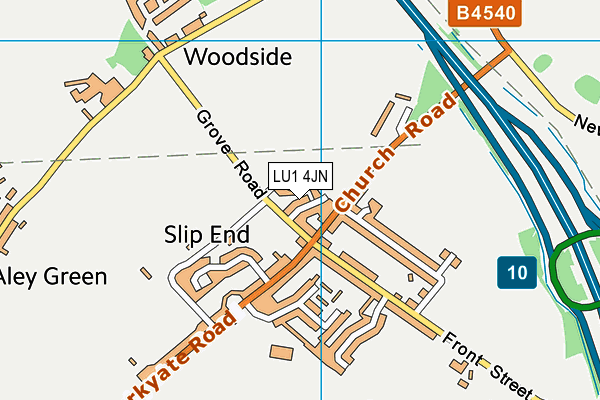 LU1 4JN map - OS VectorMap District (Ordnance Survey)