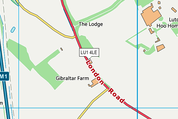 LU1 4LE map - OS VectorMap District (Ordnance Survey)