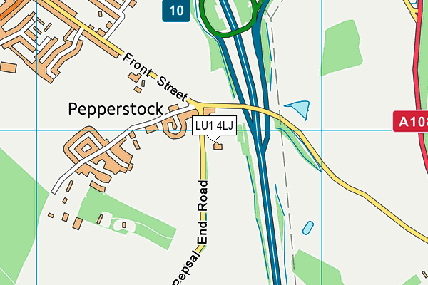 LU1 4LJ map - OS VectorMap District (Ordnance Survey)