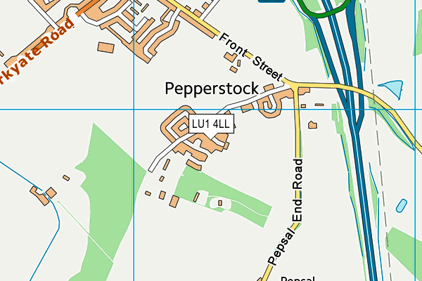 LU1 4LL map - OS VectorMap District (Ordnance Survey)