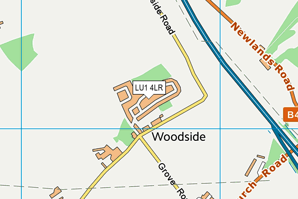 LU1 4LR map - OS VectorMap District (Ordnance Survey)