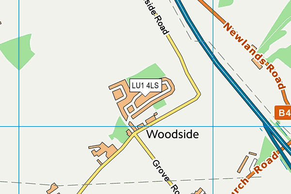 LU1 4LS map - OS VectorMap District (Ordnance Survey)