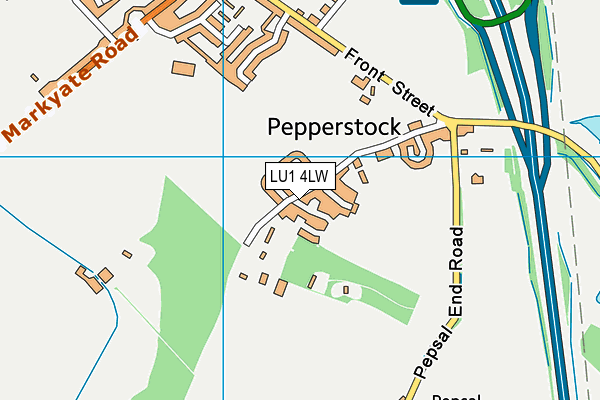 LU1 4LW map - OS VectorMap District (Ordnance Survey)