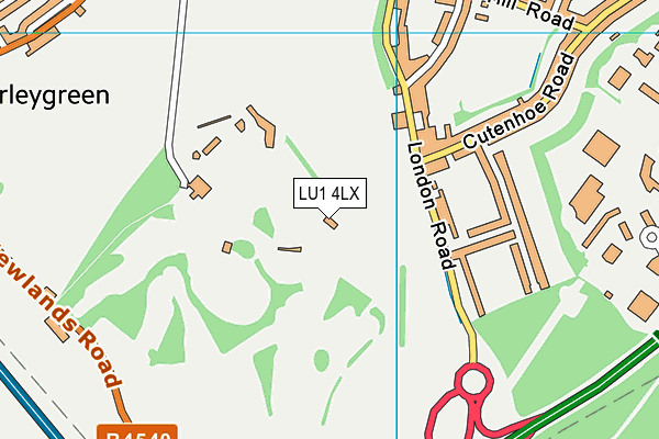 LU1 4LX map - OS VectorMap District (Ordnance Survey)