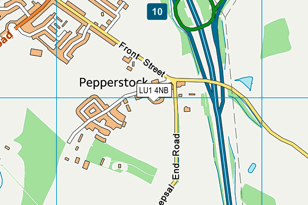 LU1 4NB map - OS VectorMap District (Ordnance Survey)