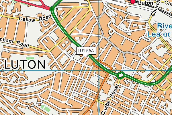 LU1 5AA map - OS VectorMap District (Ordnance Survey)