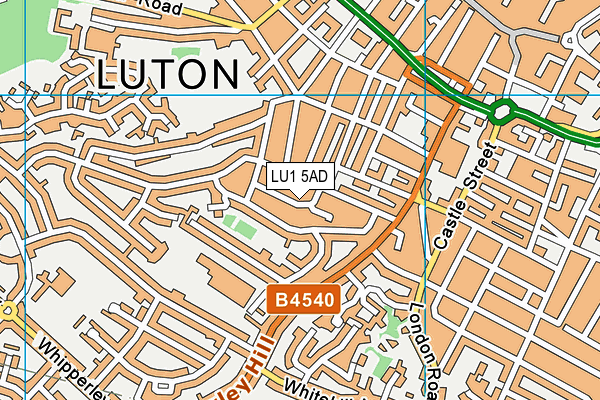 LU1 5AD map - OS VectorMap District (Ordnance Survey)