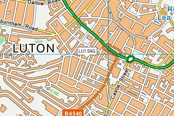 LU1 5AG map - OS VectorMap District (Ordnance Survey)