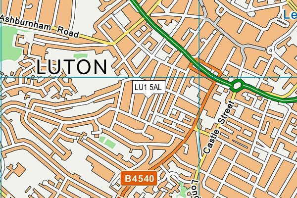 LU1 5AL map - OS VectorMap District (Ordnance Survey)