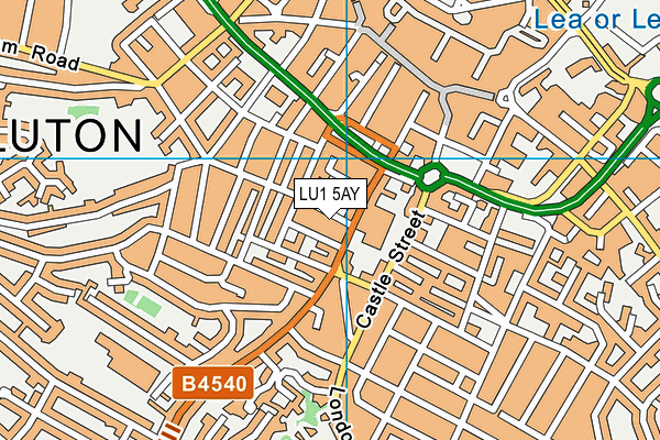 LU1 5AY map - OS VectorMap District (Ordnance Survey)