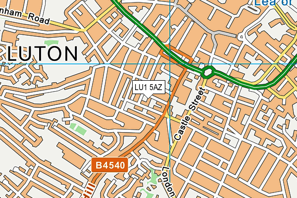 LU1 5AZ map - OS VectorMap District (Ordnance Survey)