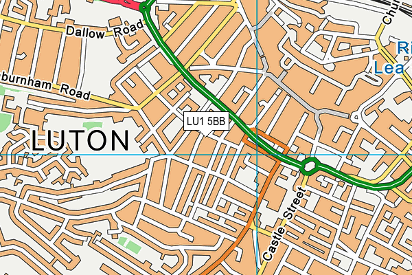 LU1 5BB map - OS VectorMap District (Ordnance Survey)