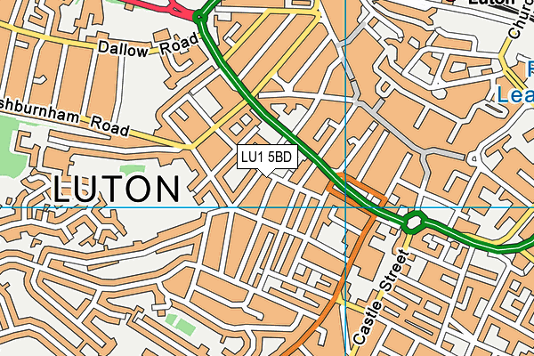 LU1 5BD map - OS VectorMap District (Ordnance Survey)