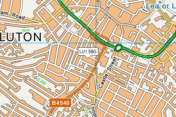 LU1 5BG map - OS VectorMap District (Ordnance Survey)