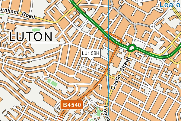 LU1 5BH map - OS VectorMap District (Ordnance Survey)