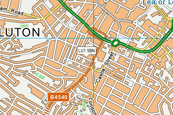 LU1 5BN map - OS VectorMap District (Ordnance Survey)