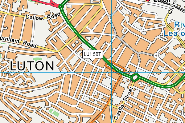 LU1 5BT map - OS VectorMap District (Ordnance Survey)